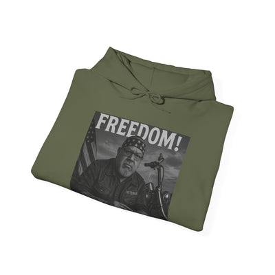 Freedom & Barbeque Unisex Heavy Blend™ Hooded Sweatshirt, Cozy Pullover, Gift for BBQ Lovers, Casual Wear, Freedom Theme, Outdoor Events