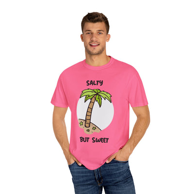Salty But Sweet T-Shirt, Unisex Garment-Dyed Tee for Beach Lovers, Casual Summer Wear, Gift for Vacation, Ocean Vibes