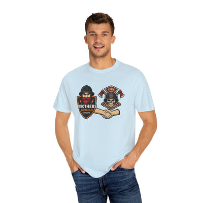 Brotherhood BBQ Humor T-Shirt, Unisex Casual Tee, Firefighter Appreciation, Friendship Gift, BBQ Lovers Shirt, Unique Graphic Tee
