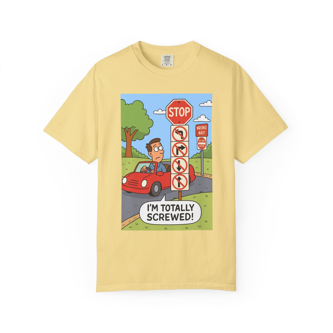 Funny Unisex T-shirt - I'm Totally Screwed, Humorous Tee, Gift for Drivers, Comical Car Shirt, Everyday Wear, Road Trip Apparel