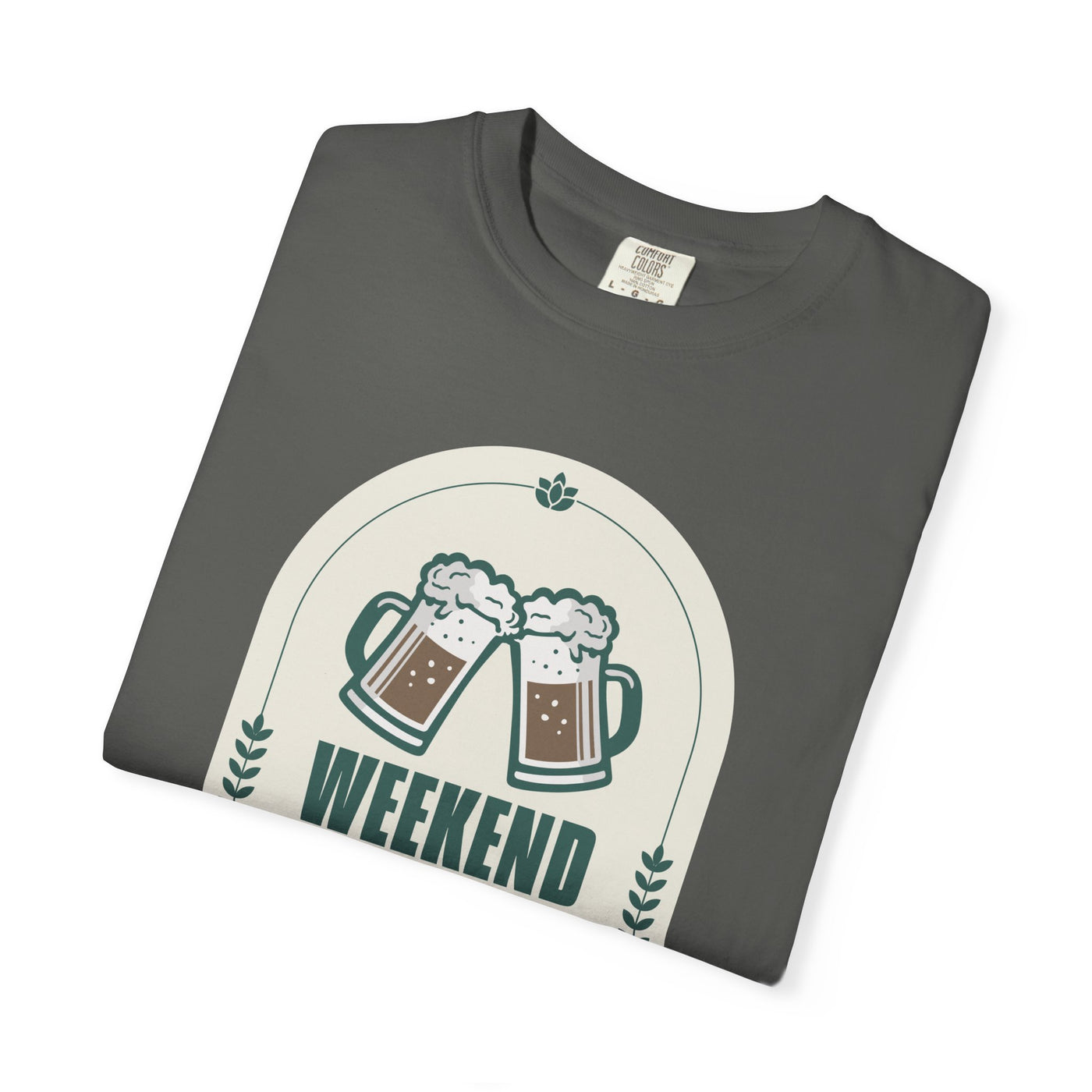 Weekend Forecast Beer T-Shirt | Unisex Garment-Dyed Tee for Beer Lovers, Perfect for Parties, Birthdays, and Casual Wear