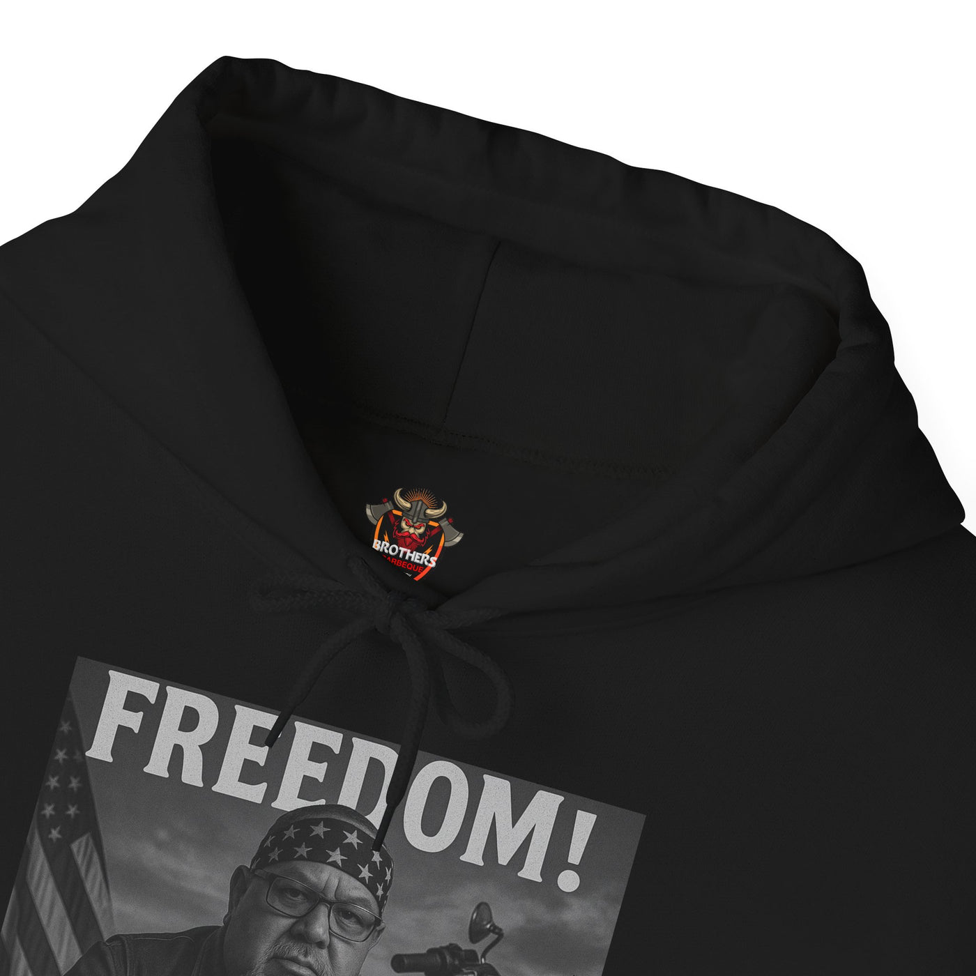 Freedom & Barbeque Unisex Heavy Blend™ Hooded Sweatshirt, Cozy Pullover, Gift for BBQ Lovers, Casual Wear, Freedom Theme, Outdoor Events