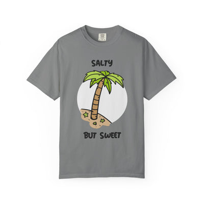 Salty But Sweet T-Shirt, Unisex Garment-Dyed Tee for Beach Lovers, Casual Summer Wear, Gift for Vacation, Ocean Vibes