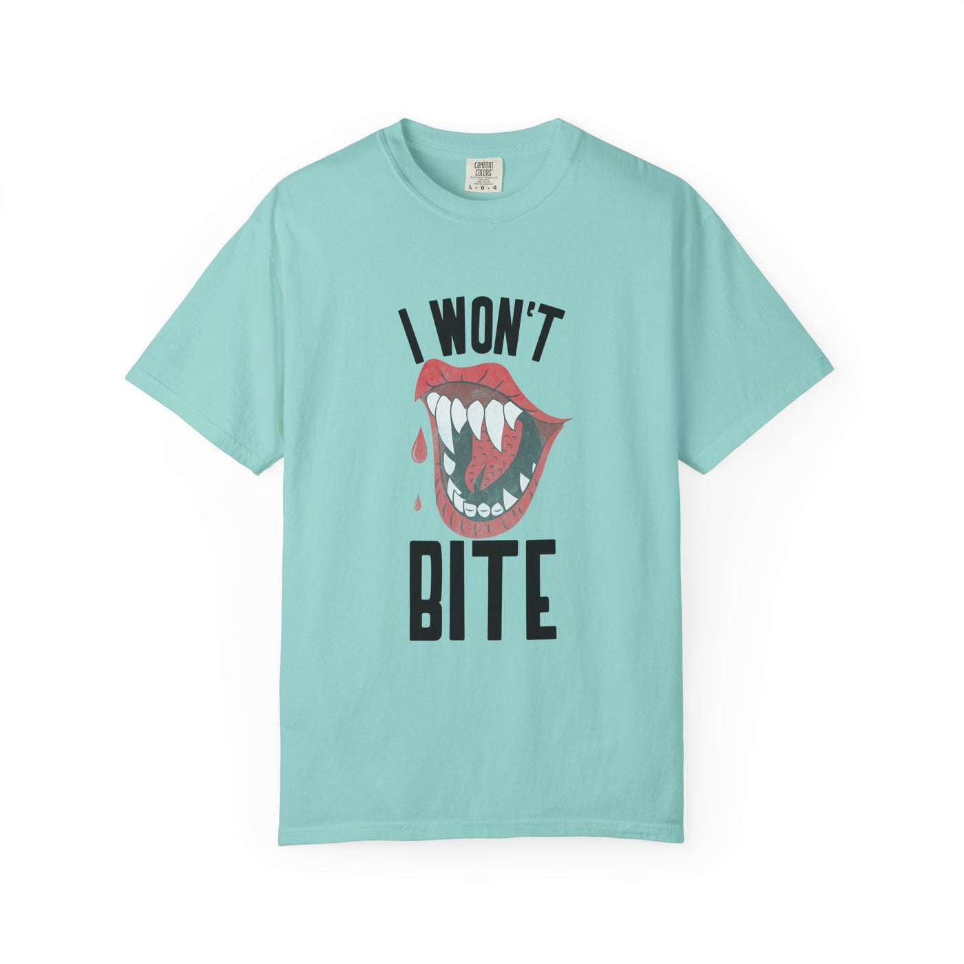 Fun Unisex 'I Won't Bite' T-Shirt for Halloween, Casual Wear, Graphic Tee, Gift for Friends, Statement Shirt