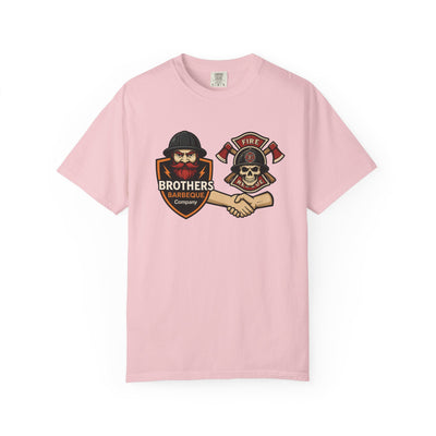 Brotherhood BBQ Humor T-Shirt, Unisex Casual Tee, Firefighter Appreciation, Friendship Gift, BBQ Lovers Shirt, Unique Graphic Tee