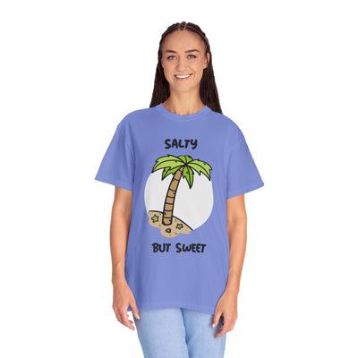 Salty But Sweet T-Shirt, Unisex Garment-Dyed Tee for Beach Lovers, Casual Summer Wear, Gift for Vacation, Ocean Vibes