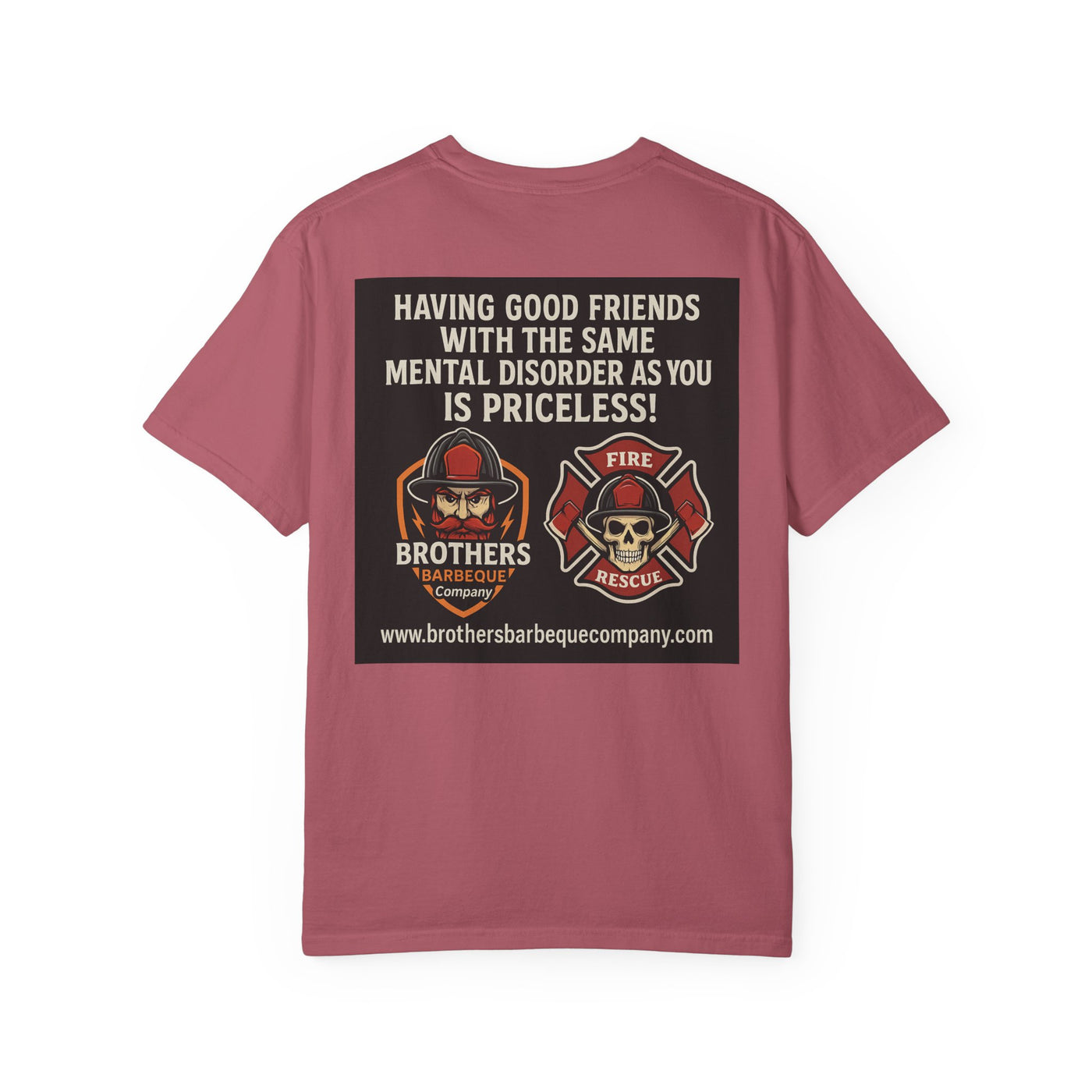 Brotherhood BBQ Humor T-Shirt, Unisex Casual Tee, Firefighter Appreciation, Friendship Gift, BBQ Lovers Shirt, Unique Graphic Tee