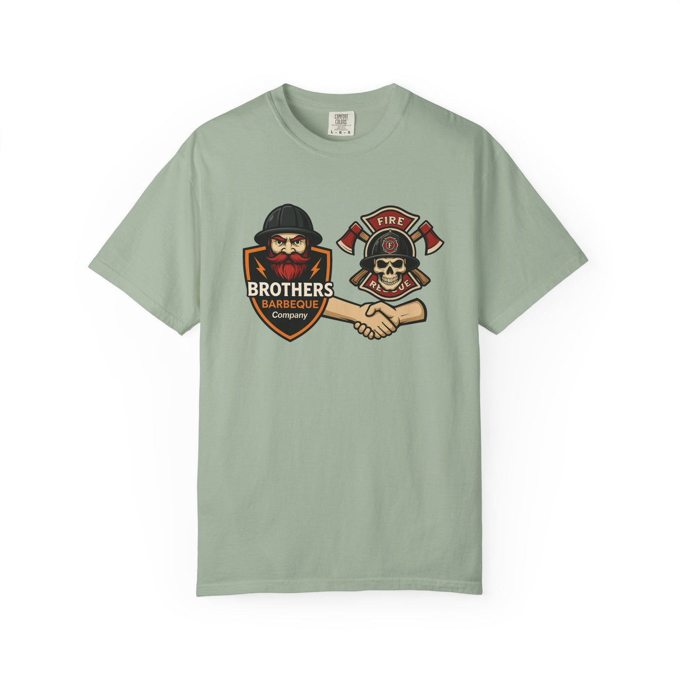 Brotherhood BBQ Humor T-Shirt, Unisex Casual Tee, Firefighter Appreciation, Friendship Gift, BBQ Lovers Shirt, Unique Graphic Tee