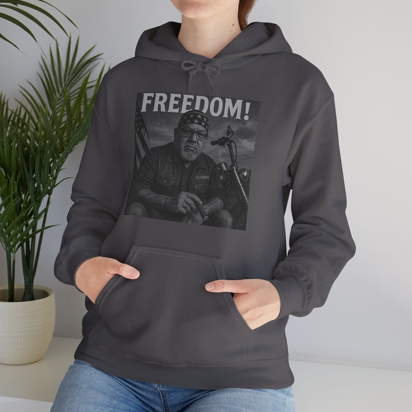 Freedom & Barbeque Unisex Heavy Blend™ Hooded Sweatshirt, Cozy Pullover, Gift for BBQ Lovers, Casual Wear, Freedom Theme, Outdoor Events