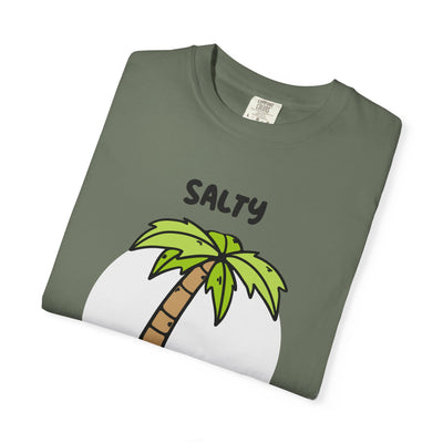 Salty But Sweet T-Shirt, Unisex Garment-Dyed Tee for Beach Lovers, Casual Summer Wear, Gift for Vacation, Ocean Vibes