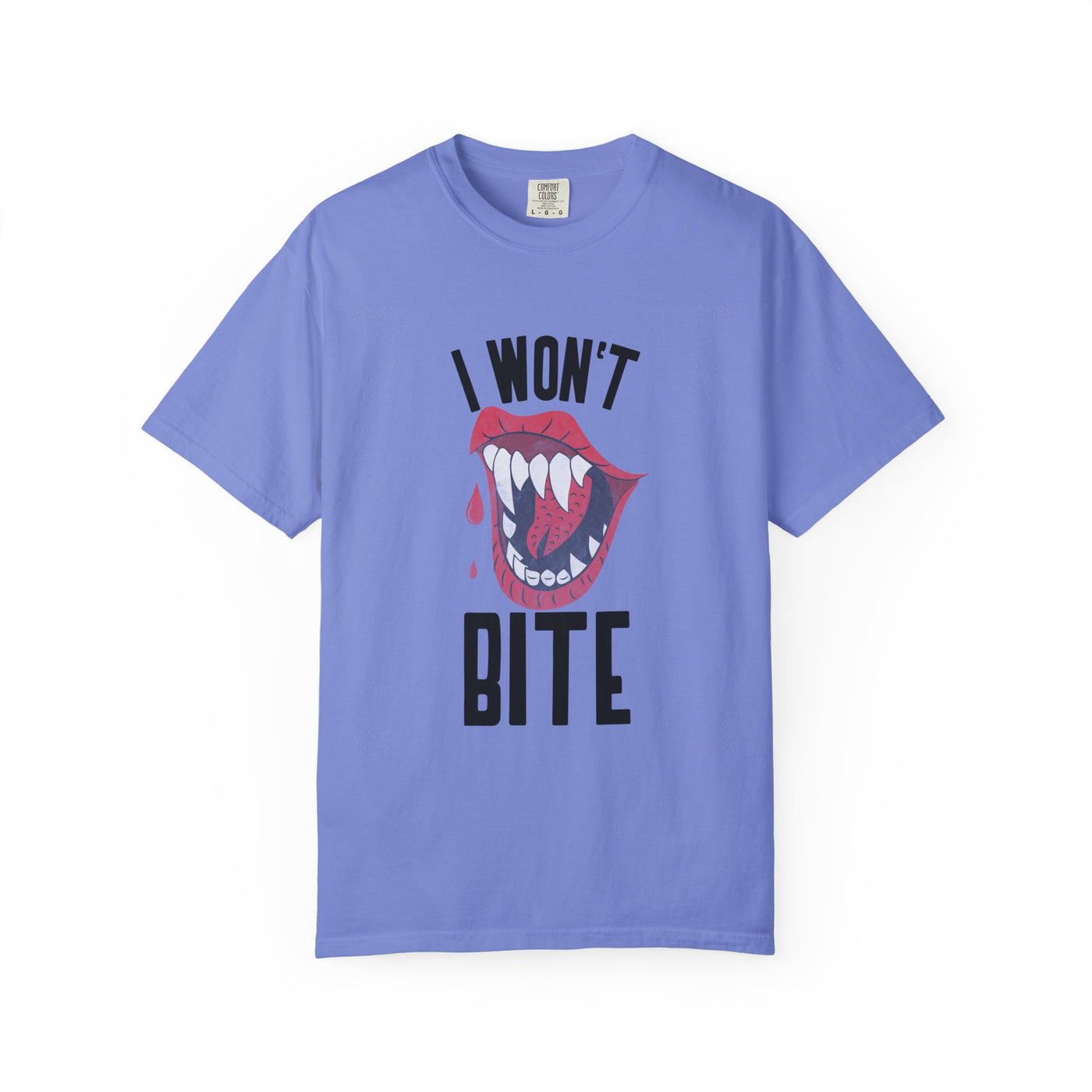 Fun Unisex 'I Won't Bite' T-Shirt for Halloween, Casual Wear, Graphic Tee, Gift for Friends, Statement Shirt