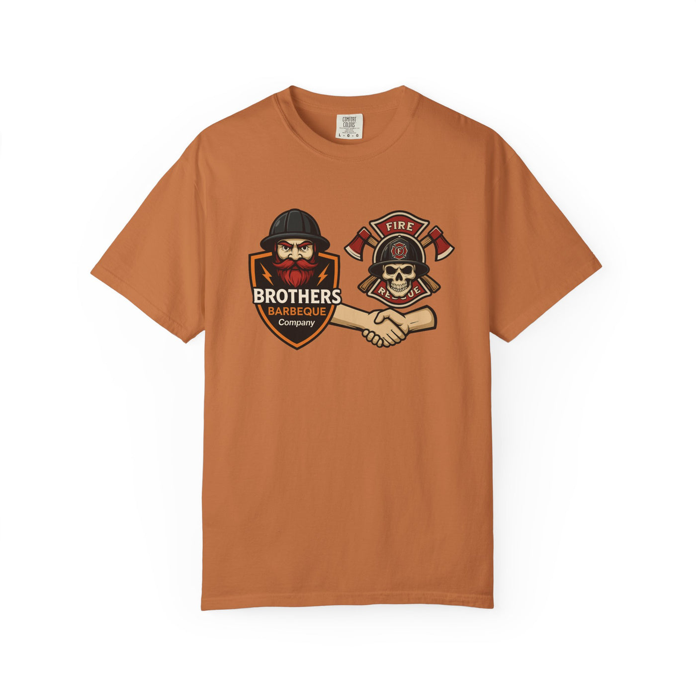 Brotherhood BBQ Humor T-Shirt, Unisex Casual Tee, Firefighter Appreciation, Friendship Gift, BBQ Lovers Shirt, Unique Graphic Tee