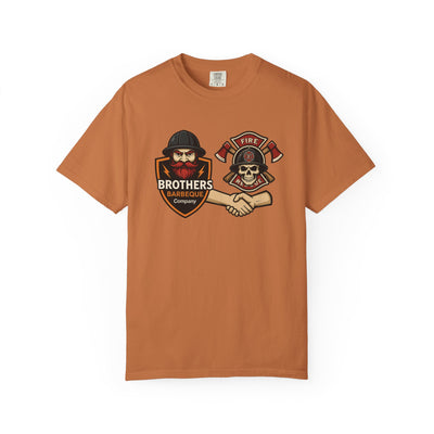 Brotherhood BBQ Humor T-Shirt, Unisex Casual Tee, Firefighter Appreciation, Friendship Gift, BBQ Lovers Shirt, Unique Graphic Tee