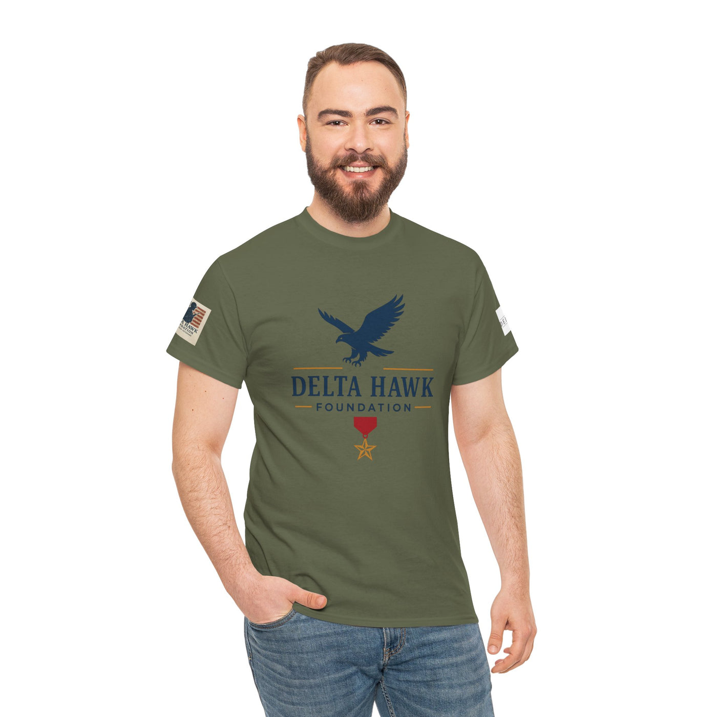 Patriotic Warrior Tee - Delta Hawk Foundation