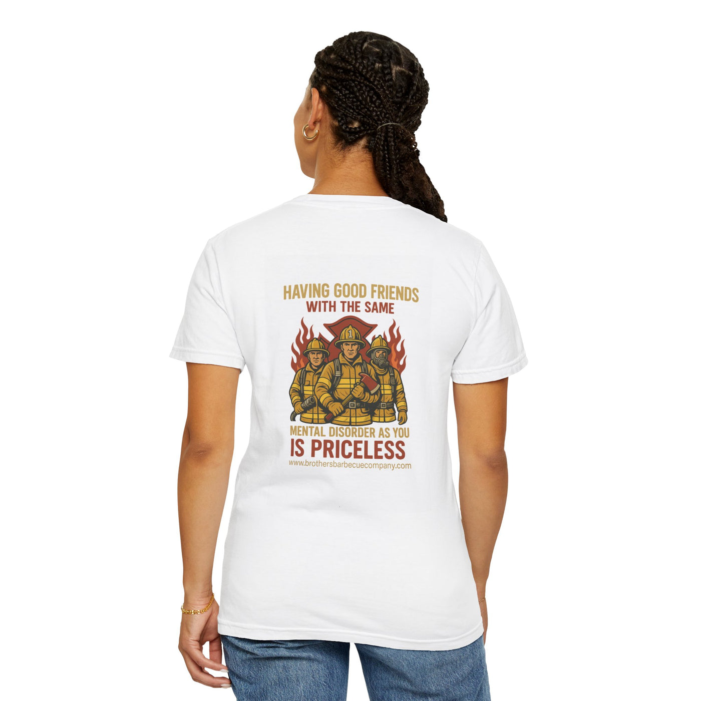 Firefighter Brotherhood T-Shirt | Gift for Firemen, Barbecue Apparel, Mental Health Awareness, Casual Wear, Unique Firefighter Gift