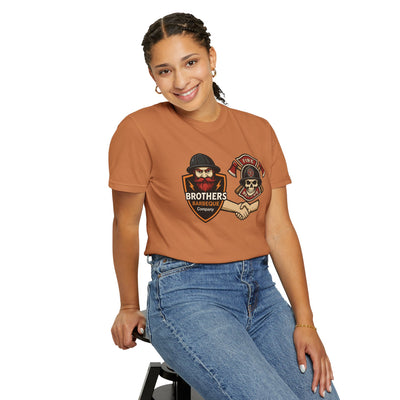 Brotherhood BBQ Humor T-Shirt, Unisex Casual Tee, Firefighter Appreciation, Friendship Gift, BBQ Lovers Shirt, Unique Graphic Tee
