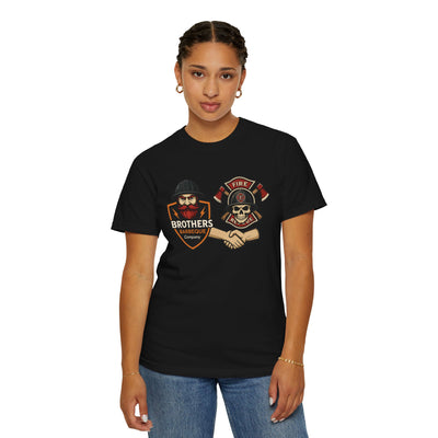 Brotherhood BBQ Humor T-Shirt, Unisex Casual Tee, Firefighter Appreciation, Friendship Gift, BBQ Lovers Shirt, Unique Graphic Tee