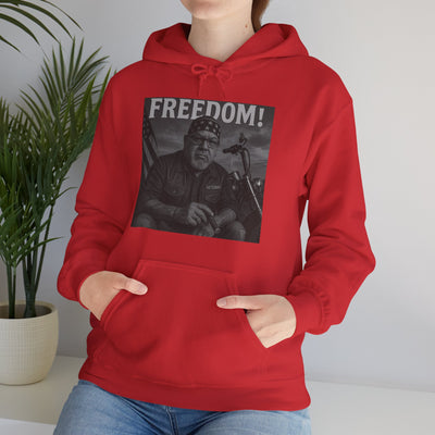 Freedom & Barbeque Unisex Heavy Blend™ Hooded Sweatshirt, Cozy Pullover, Gift for BBQ Lovers, Casual Wear, Freedom Theme, Outdoor Events