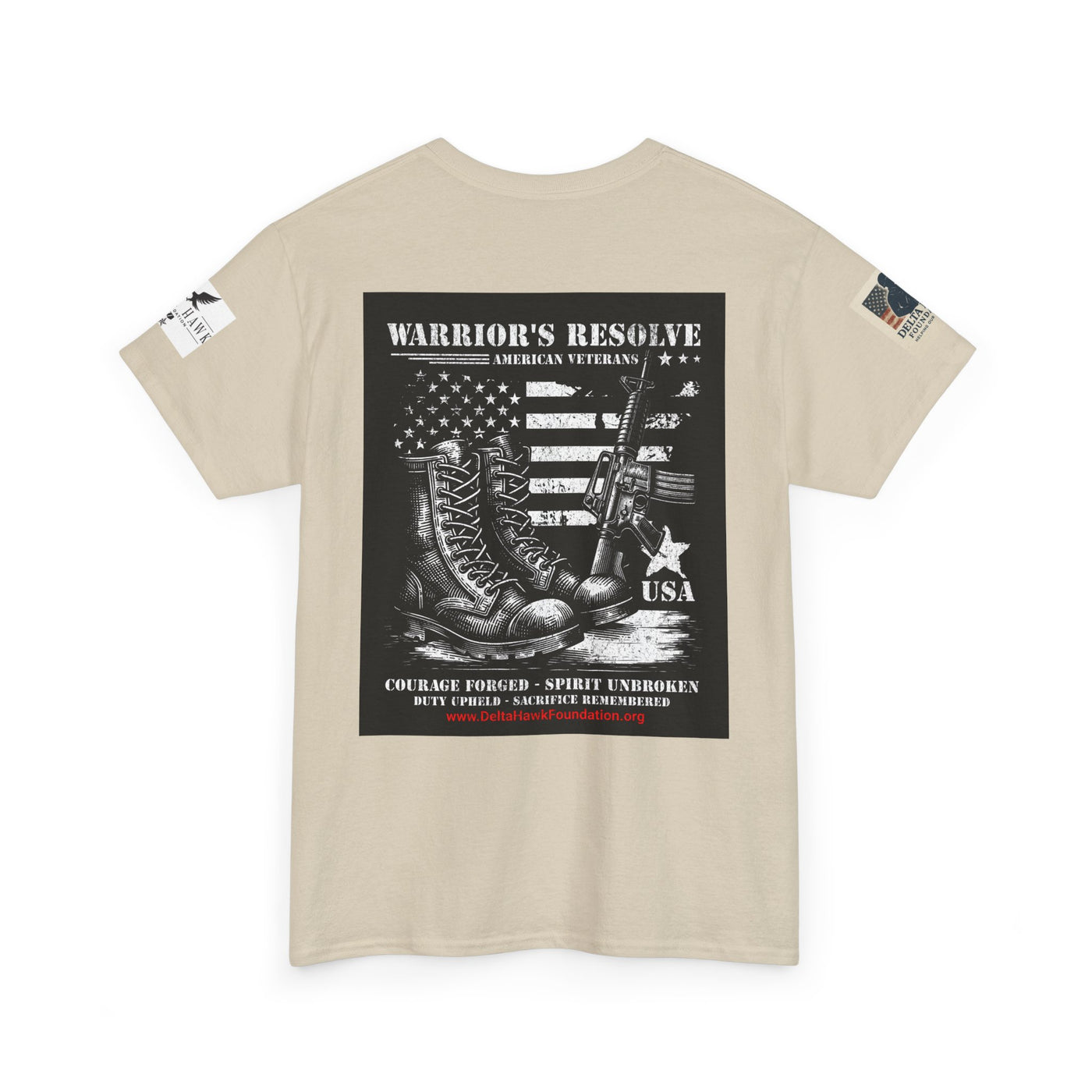 Patriotic Warrior Tee - Delta Hawk Foundation