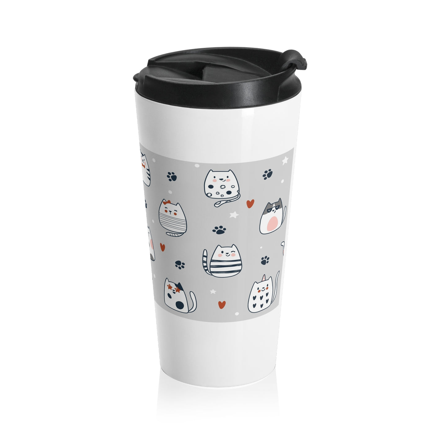 Cute Cat Friends Travel Mug | Purrfect Gift for Cat Lovers, Pet Owner Gift, Coffee Mug, Birthday Present, Animal Lover Gift