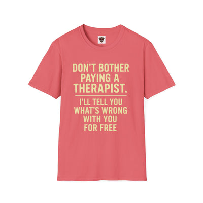 Playful Therapist Quote T-Shirt, Funny Graphic Tee, Gift for Friends, Casual Wear, Humor Apparel, Summer Top