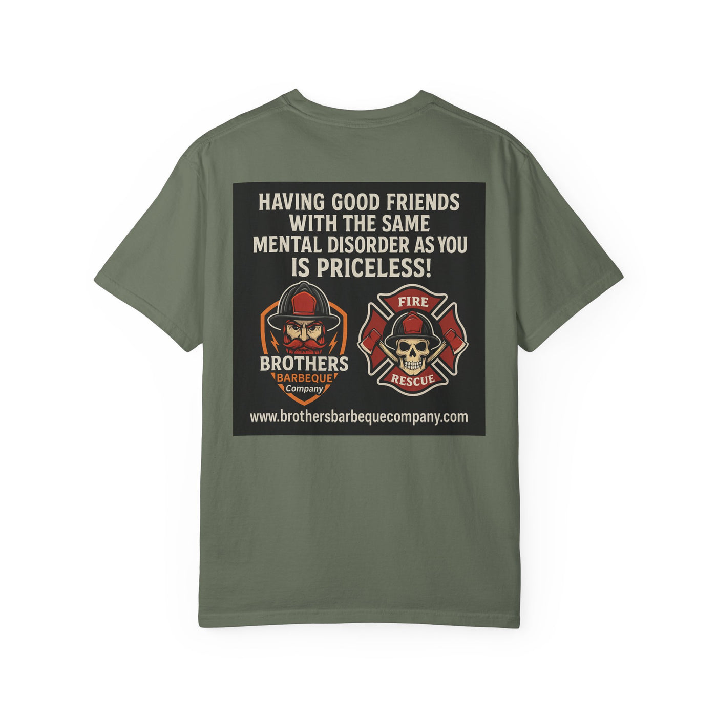Brotherhood BBQ Humor T-Shirt, Unisex Casual Tee, Firefighter Appreciation, Friendship Gift, BBQ Lovers Shirt, Unique Graphic Tee