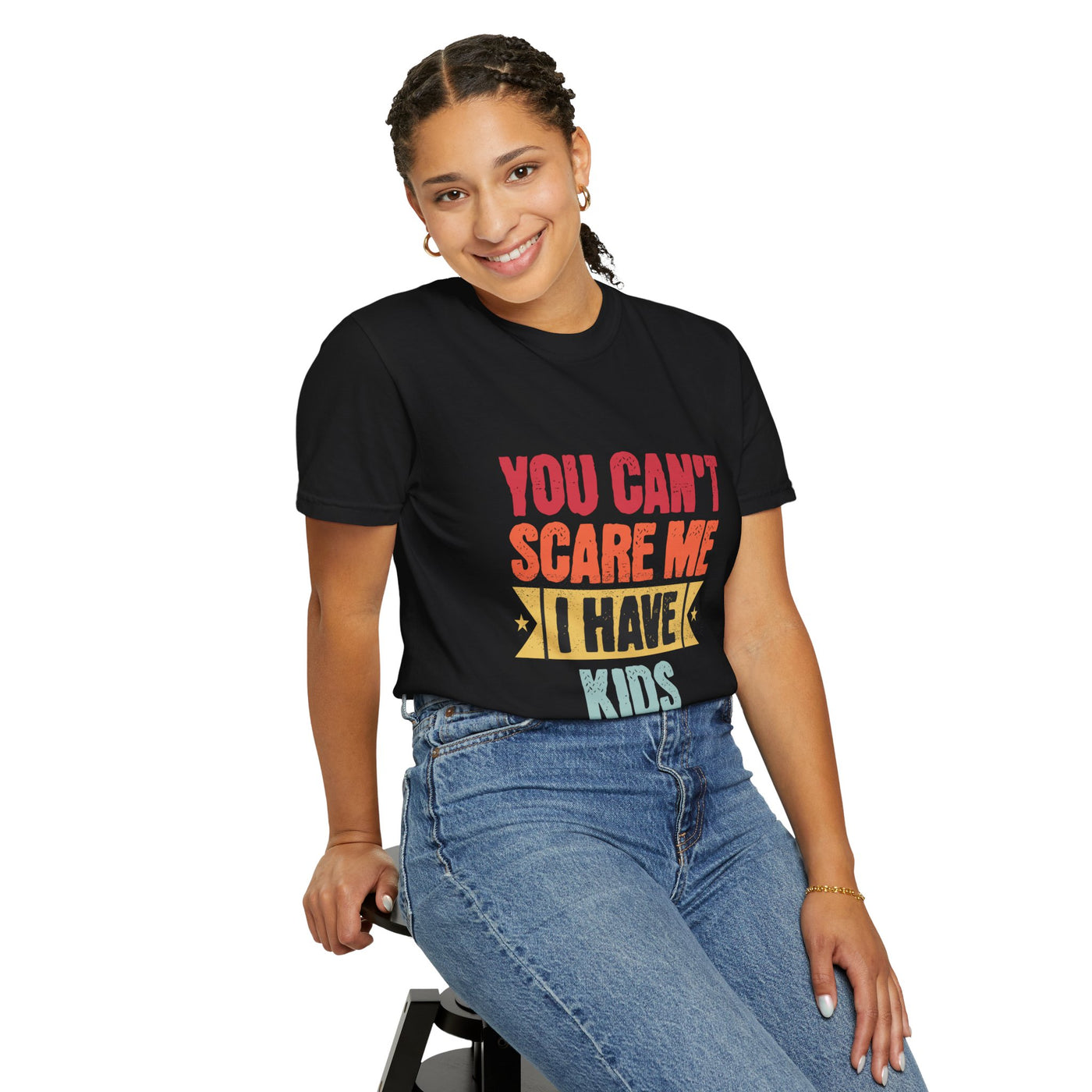 Funny Parent T-Shirt, You Can't Scare Me I Have Kids, Gift for Moms, Dads, Family Reunion, Humor Tee, Birthday Present
