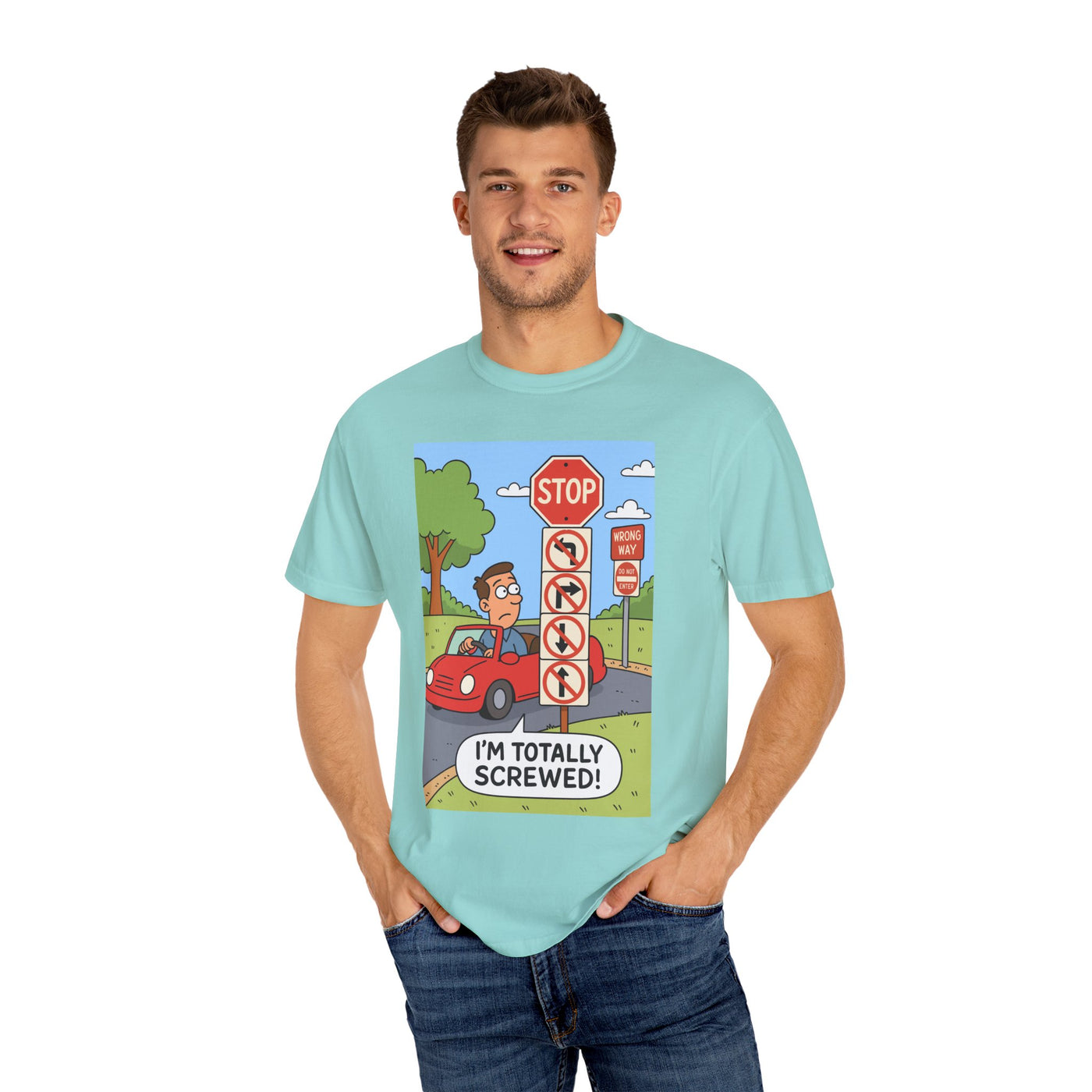 Funny Unisex T-shirt - I'm Totally Screwed, Humorous Tee, Gift for Drivers, Comical Car Shirt, Everyday Wear, Road Trip Apparel