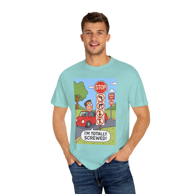 Funny Unisex T-shirt - I'm Totally Screwed, Humorous Tee, Gift for Drivers, Comical Car Shirt, Everyday Wear, Road Trip Apparel