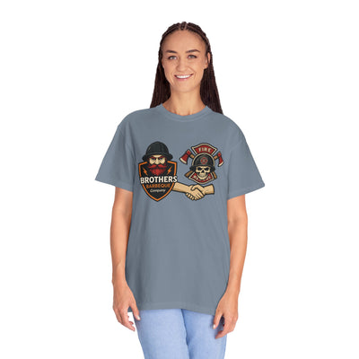 Brotherhood BBQ Humor T-Shirt, Unisex Casual Tee, Firefighter Appreciation, Friendship Gift, BBQ Lovers Shirt, Unique Graphic Tee