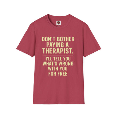 Playful Therapist Quote T-Shirt, Funny Graphic Tee, Gift for Friends, Casual Wear, Humor Apparel, Summer Top
