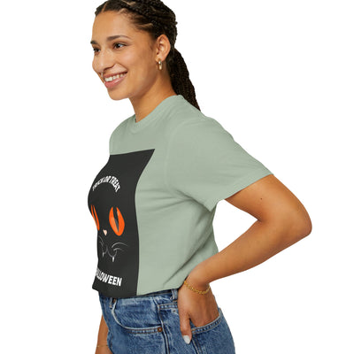 Halloween Cat T-Shirt, Unisex Trick or Treat Tee, Spooky Season Apparel, Cute Halloween Gift, Fall Festival Shirt, Cat Lover T-Shirt