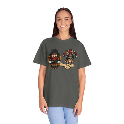Brotherhood BBQ Humor T-Shirt, Unisex Casual Tee, Firefighter Appreciation, Friendship Gift, BBQ Lovers Shirt, Unique Graphic Tee