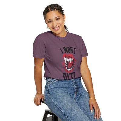 Fun Unisex 'I Won't Bite' T-Shirt for Halloween, Casual Wear, Graphic Tee, Gift for Friends, Statement Shirt
