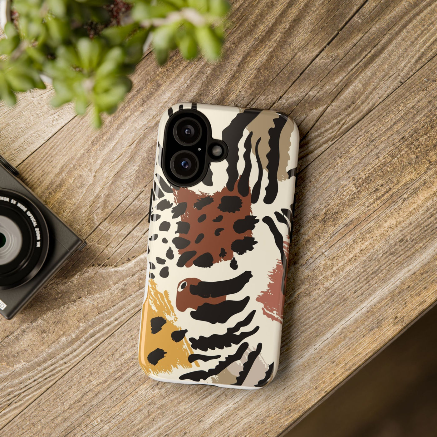 Tough Cases Phone Case with Bold Animal Print, Stylish Phone Cover, Protective Phone Shell, Trendy Gift for Her, iPhone Case, Artful [...]