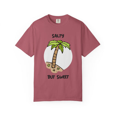 Salty But Sweet T-Shirt, Unisex Garment-Dyed Tee for Beach Lovers, Casual Summer Wear, Gift for Vacation, Ocean Vibes