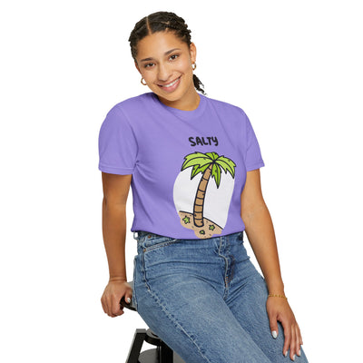 Salty But Sweet T-Shirt, Unisex Garment-Dyed Tee for Beach Lovers, Casual Summer Wear, Gift for Vacation, Ocean Vibes