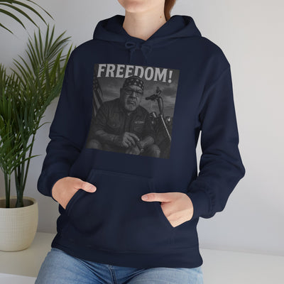 Freedom & Barbeque Unisex Heavy Blend™ Hooded Sweatshirt, Cozy Pullover, Gift for BBQ Lovers, Casual Wear, Freedom Theme, Outdoor Events