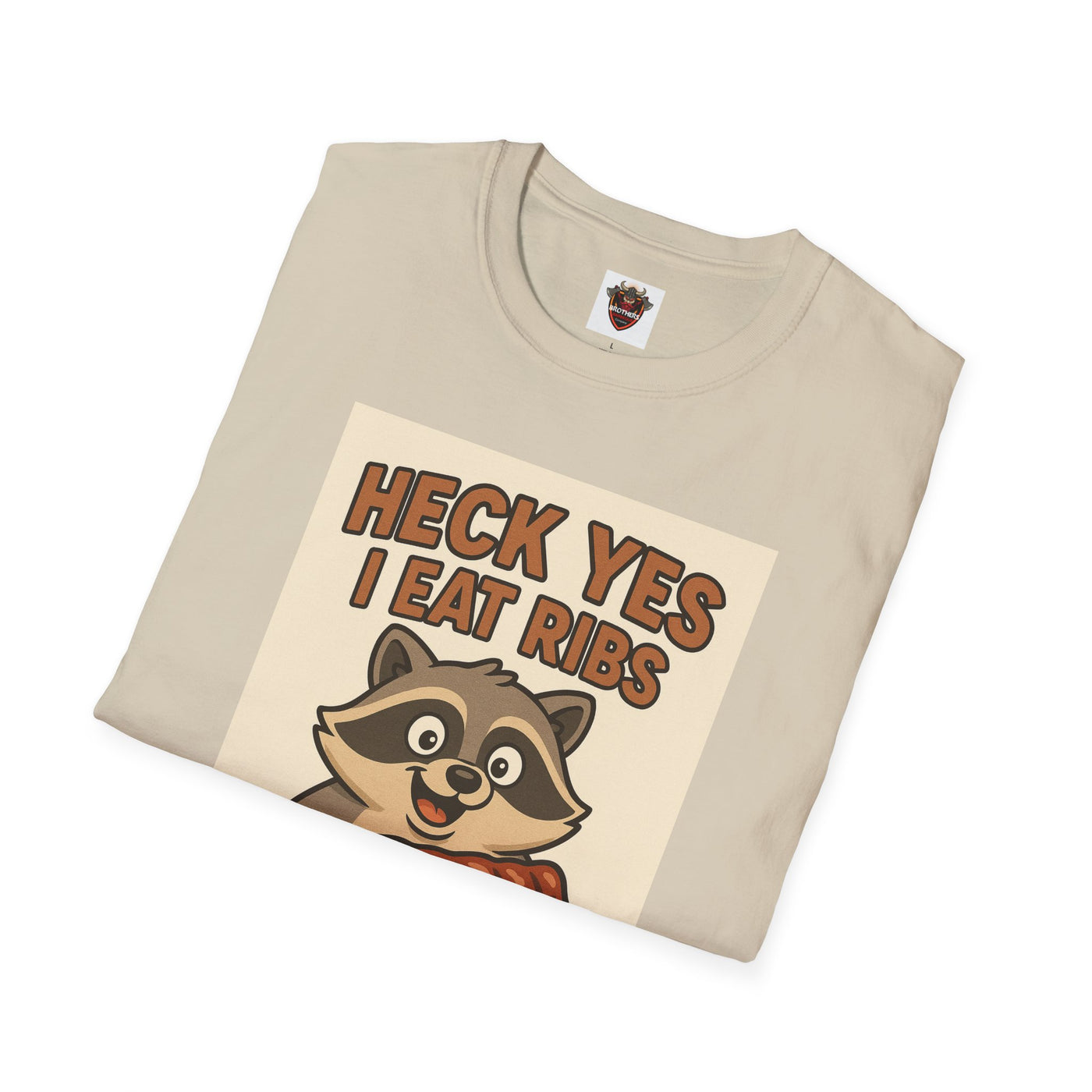 Heck Yes I Eat Ribs Unisex T-Shirt, Funny BBQ Shirt, Gift for Food Lovers, Raccoon Graphic Tee, Summer BBQ Attire