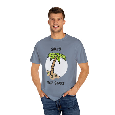 Salty But Sweet T-Shirt, Unisex Garment-Dyed Tee for Beach Lovers, Casual Summer Wear, Gift for Vacation, Ocean Vibes