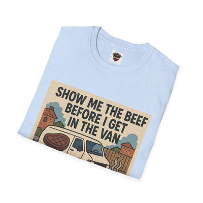 Funny BBQ Unisex T-Shirt - Show Me the Beef, Grilling Gift, Summer BBQ, Foodie Humor, Casual Wear