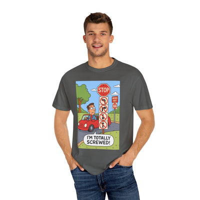 Funny Unisex T-shirt - I'm Totally Screwed, Humorous Tee, Gift for Drivers, Comical Car Shirt, Everyday Wear, Road Trip Apparel
