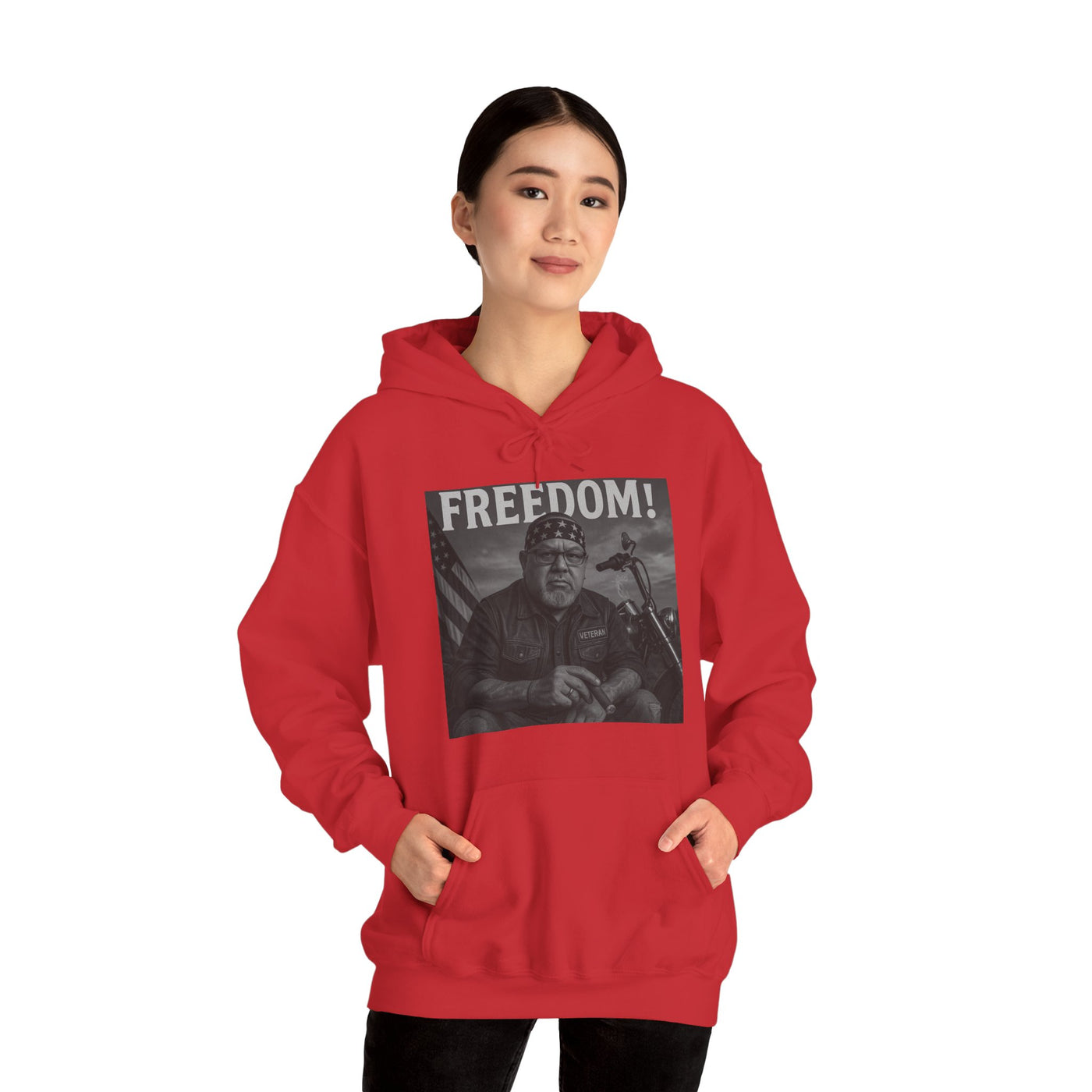 Freedom & Barbeque Unisex Heavy Blend™ Hooded Sweatshirt, Cozy Pullover, Gift for BBQ Lovers, Casual Wear, Freedom Theme, Outdoor Events
