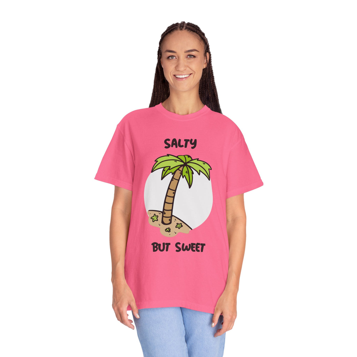 Salty But Sweet T-Shirt, Unisex Garment-Dyed Tee for Beach Lovers, Casual Summer Wear, Gift for Vacation, Ocean Vibes