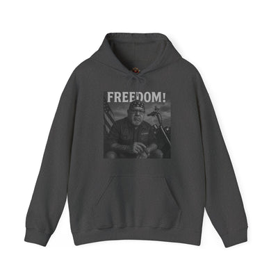 Freedom & Barbeque Unisex Heavy Blend™ Hooded Sweatshirt, Cozy Pullover, Gift for BBQ Lovers, Casual Wear, Freedom Theme, Outdoor Events