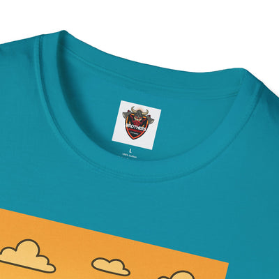 Alien BBQ Meat Party Unisex Softstyle T-Shirt, Funny Graphic Tee, Unique Gift, Summer Barbecue Wear, Casual Everyday Shirt, Fun Statement Top