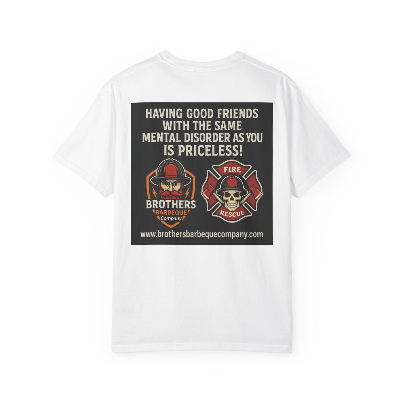 Brotherhood BBQ Humor T-Shirt, Unisex Casual Tee, Firefighter Appreciation, Friendship Gift, BBQ Lovers Shirt, Unique Graphic Tee