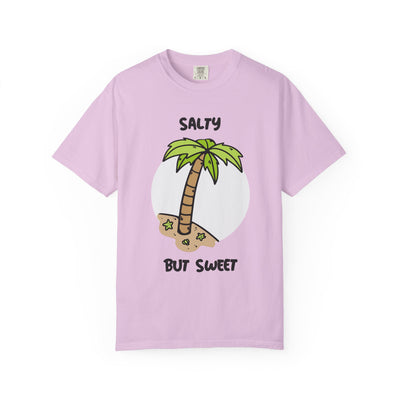 Salty But Sweet T-Shirt, Unisex Garment-Dyed Tee for Beach Lovers, Casual Summer Wear, Gift for Vacation, Ocean Vibes
