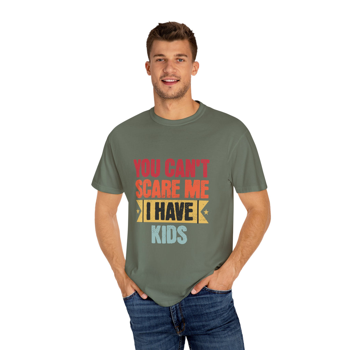 Funny Parent T-Shirt, You Can't Scare Me I Have Kids, Gift for Moms, Dads, Family Reunion, Humor Tee, Birthday Present