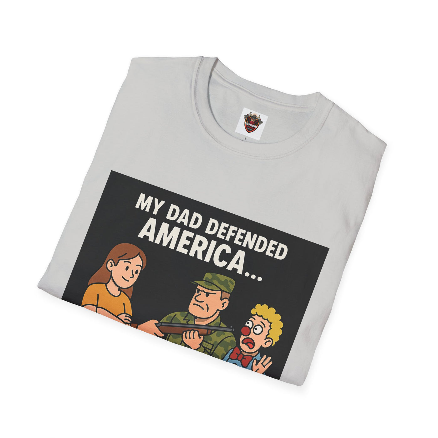 Humorous Dad T-Shirt, Funny Gift for Father's Day, Unisex Softstyle Tee for Dad, Geeky Graphic Tee, Casual Everyday Wear